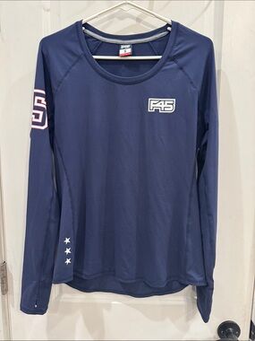 F45 Long Sleeve Performance Tee — Navy